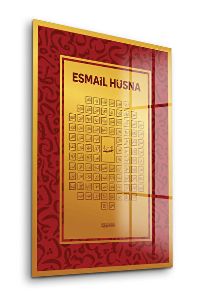 Decovetro Slikanje na staklu Esmaul Hüsna Religiozna islamska slika