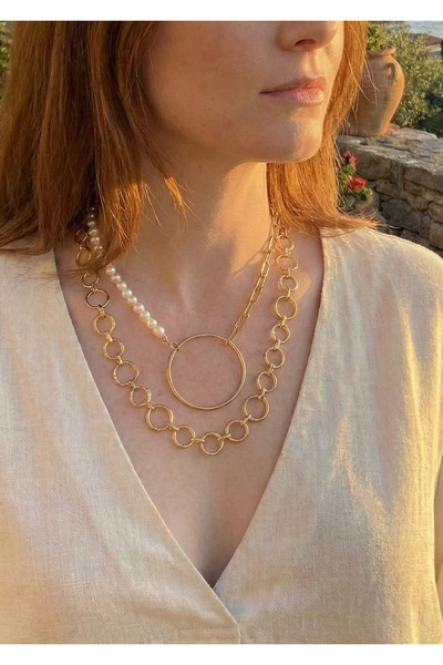 Duke Nickle قلادة دائرية مكونة من قطعتين Xbkl20046