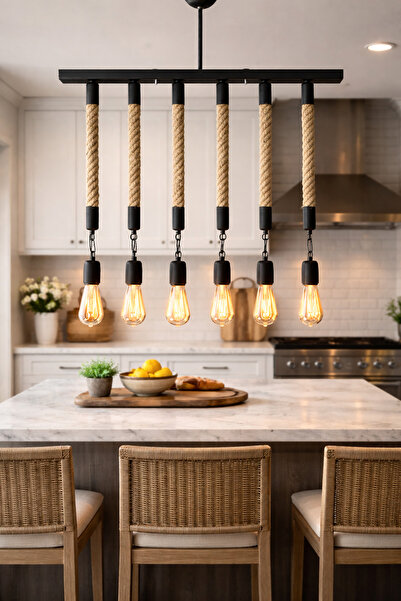 ONUR AVİZE Retro Rustik Salon Yemek Odası Masası Mutfak Kafe Ofis Siyah Asya ...