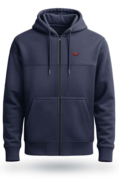 Tarrzzcom Unisex Zippered Sweatshirt 100% Cotton Hooded Zippered Kangaroo Pocket