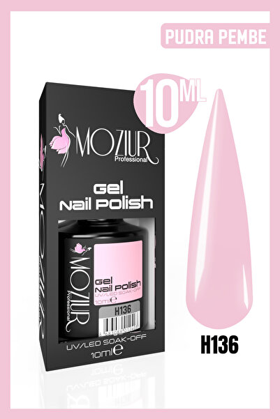 MOZIUR Kalıcı Oje Uv Led H136 (PEMBE SERİSİ) 10ml