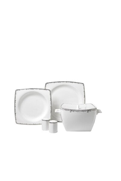 KORKMAZ Bone Selection 60 Parça Kare Yemek Takımı A8424