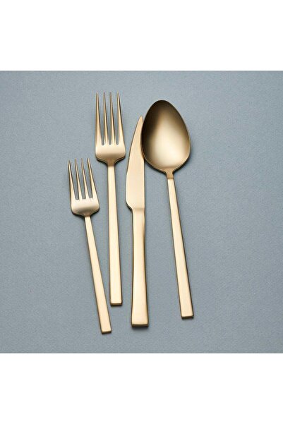 KORKMAZ Lora Satin Gold 24 Parça Çatal Kaşık Bıçak Seti A2487