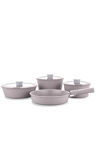 KORKMAZ Pratika 8 Piece Cookware Set with Removable Handle A2800