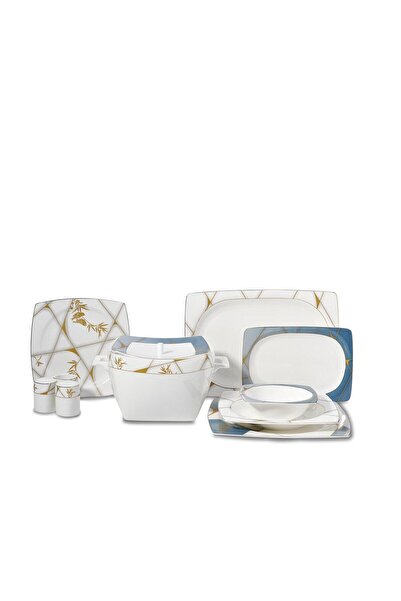 KORKMAZ Bone Selection 60 Parça Kare Yemek Takımı A8454