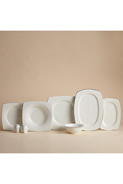 KORKMAZ Zena Collection 28 Parça Silver Yemek Takımı A8086