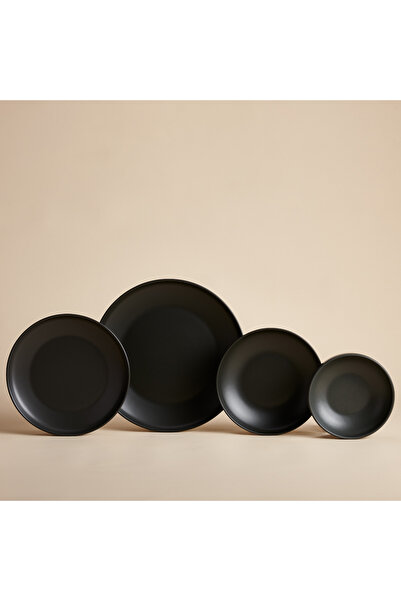 KORKMAZ Veneta Collection 16 Parça Siyah Yemek Takımı A8862