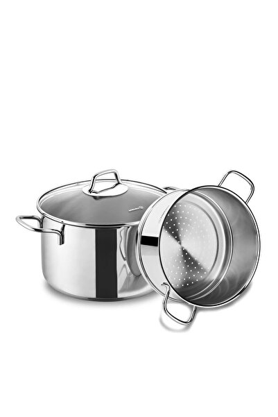 KORKMAZ Perla 20x12 cm Buharlı Tencere Seti A1521