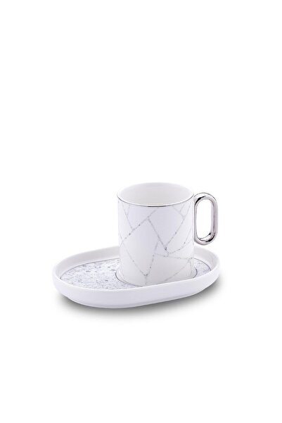 KORKMAZ Kappa 4 Piece Line Pattern Coffee Cup Set A8699-2