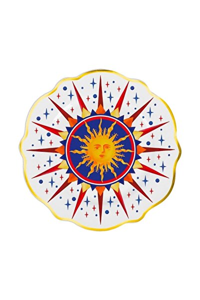 Baci Milano Dolce Vita Sun Patterned Dessert Plate 21 cm