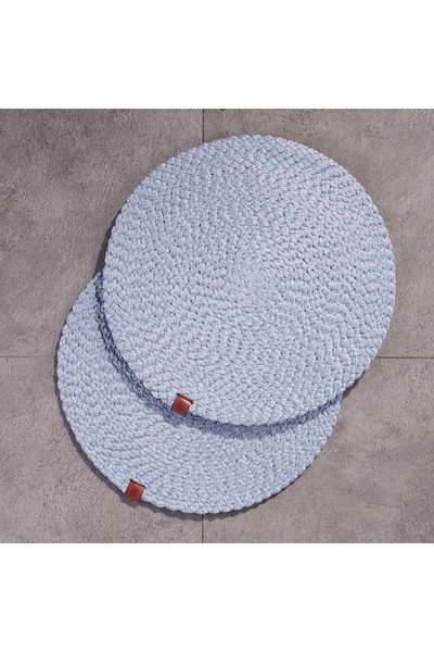 KORKMAZ ناتورا طقم طاولة مكون من قطعتين أزرق 35x35 سم A8998-2