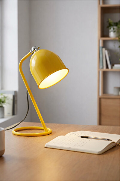 HOMİNG Sarı Renk Simplu Retro Renkli Masa Ve Gece Lambası