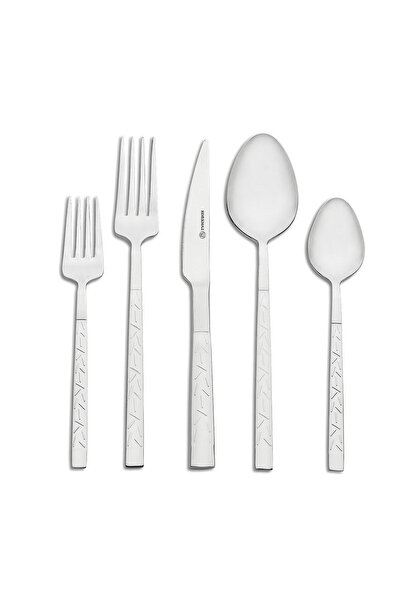 KORKMAZ طقم شوكة وملعقة وسكين من بابيلا 72 قطعة A2482