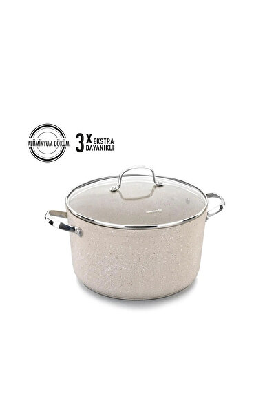KORKMAZ وعاء جرانيتا للطهي. سعة ٢٤×١٢.٥ سم / ٥ لترات / A١٢٦١