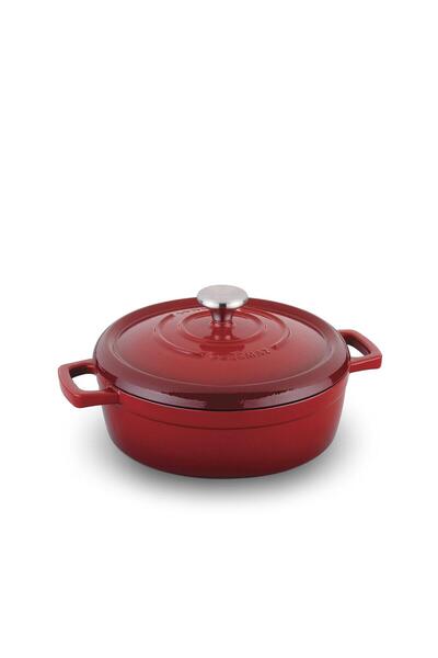KORKMAZ Casta Cast Iron Pot 26X7 cm Red A2849-1