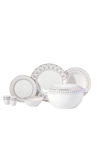 KORKMAZ Perla Collection 60 Parça Yuvarlak Yemek Takımı A8375