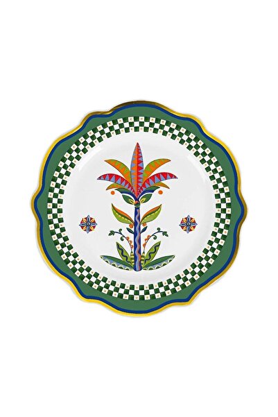 Baci Milano طبق عشاء منقوش بنقش شجرة النخيل من دولتشي فيتا مقاس 27 سم