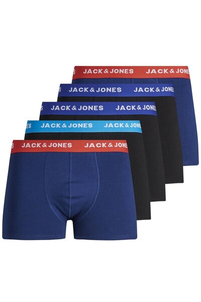 Jack & Jones JACK&JONES 5er-Pack Herren-Boxershorts – JACLEE TRUNKS, Baumwoll...