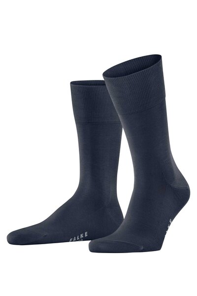FALKE Herren Socken - Tiago, Strümpfe, Baumwolle, Logo, lang, einfarbig