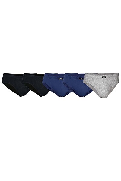 JBS Herren Slip, 5er Pack - Mini-Slip, Single Jersey, Bio-Baumwolle, einfarbig