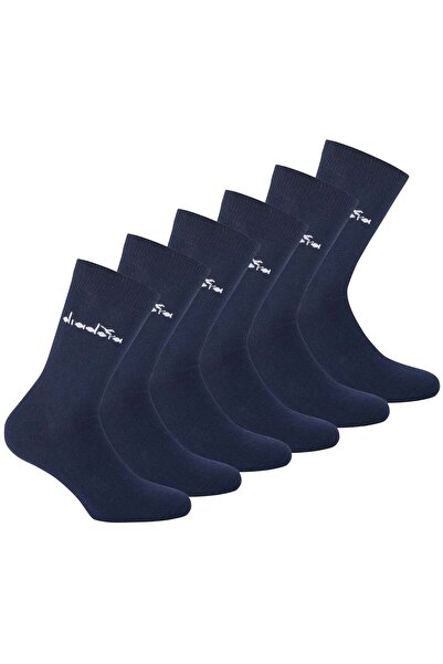 Diadora Unisex Socken, 6er Pack - Sportsocken, Baumwolle, Logo, einfarbig