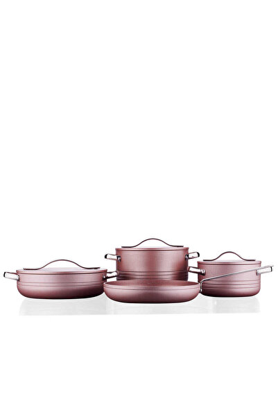 KORKMAZ Linea Plus 7-Piece Rosagold Cookware Set A2620