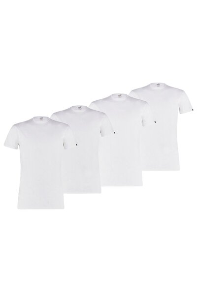 Puma Herren T-Shirt, 4er Pack - Basic Crew Tee, Rundhals, Kurzarm, uni