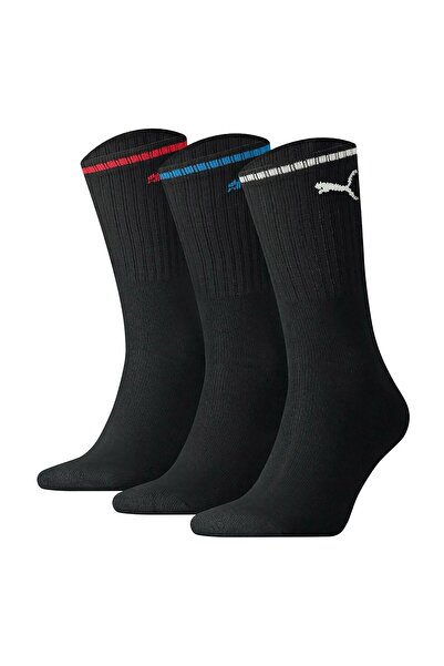 Puma Unisex Sport-Socken, 3er Pack - Sport Crew Stripe, Tennissocken, Streifen