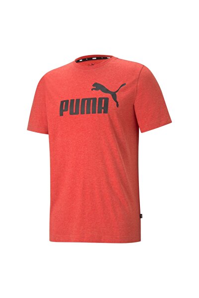 Puma Herren Sport T-Shirt - ESS Essentials Heather Tee, Rundhals, Kurzarm, uni