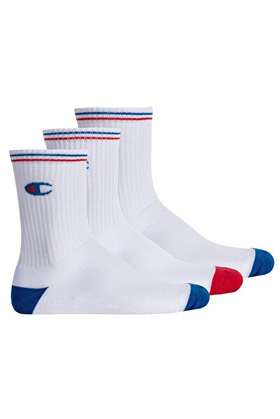 Champion 3 Paar Unisex-Radsocken – mit Logo und Streifen-Detail
