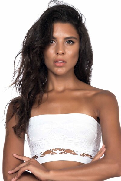 Emay 4050 Dvoslojno Bez bretela Grudnjak beli