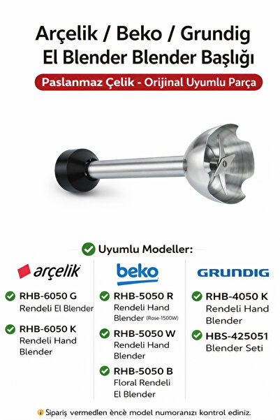 Arçelik Beko Rhb/5050/w , Rhb/5050/r ,rhb/6050/k Blender Parçalayıcı Bıçak 91...