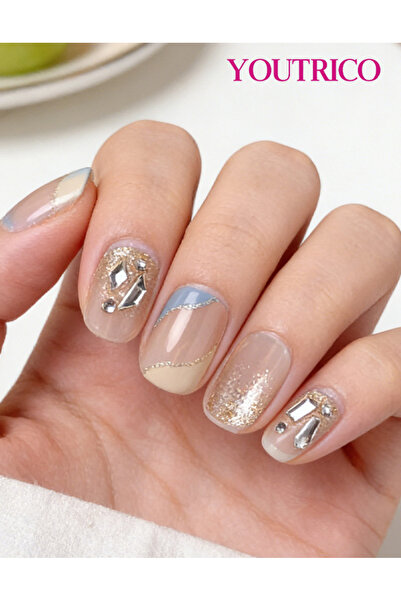 Youtrico 30 قطعة من أظافر الضغط، طلاء، أظافر صناعية على طراز الأميرة، أظافر ص...