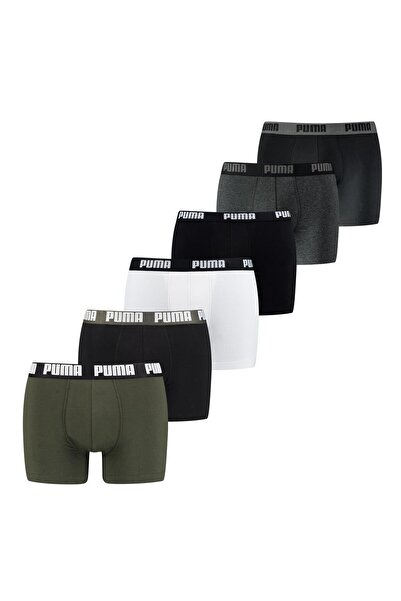 Puma 6er-Pack Herren-Boxershorts – Basic, flexible Baumwolle, lässige Boxersh...