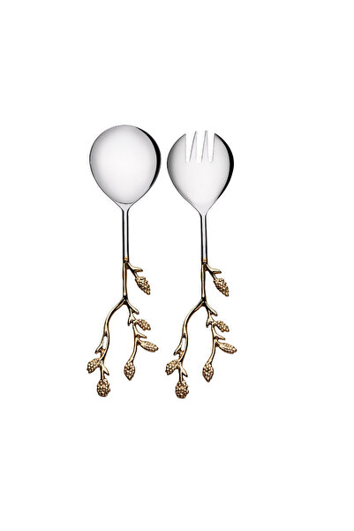 KORKMAZ Flora 2 Piece Salad Serving Set A8735-5