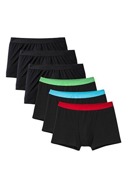 Calida Herren Boxershorts, 6er Pack - Benefit, Elastikbund, Single Jersey