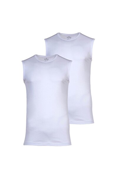 Ragman Herren Unterhemden, 2er Pack - Shirt, Baumwolle, Rundhals, einfarbig