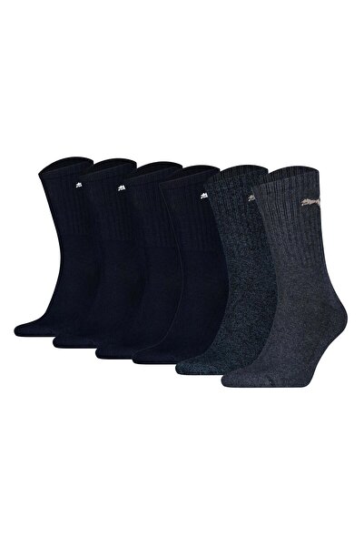 Puma Packung mit 6 Unisex-Sportsocken – Tennis- und Crew-Sportsocken, Einfarb...