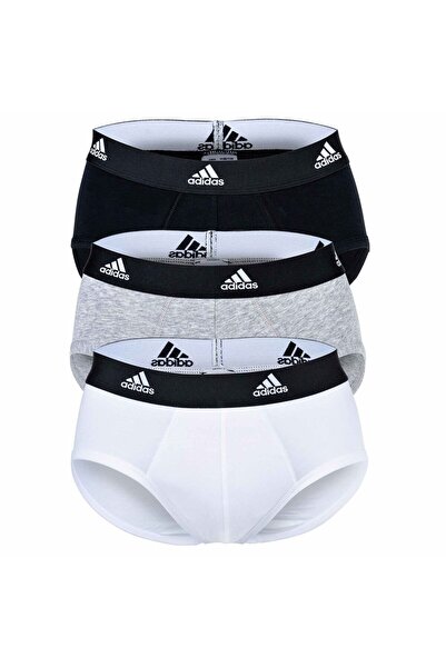 adidas Herren Slip, 3er Pack - Briefs, Active Flex Cotton, Logo, einfarbig