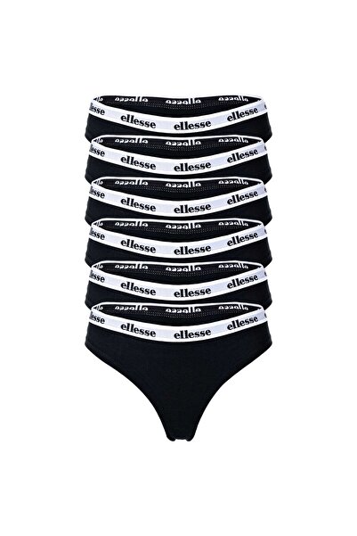Ellesse Damen Strings, 6er Pack - HILLAR, Unterwäsche, Cotton Stretch, Logobund