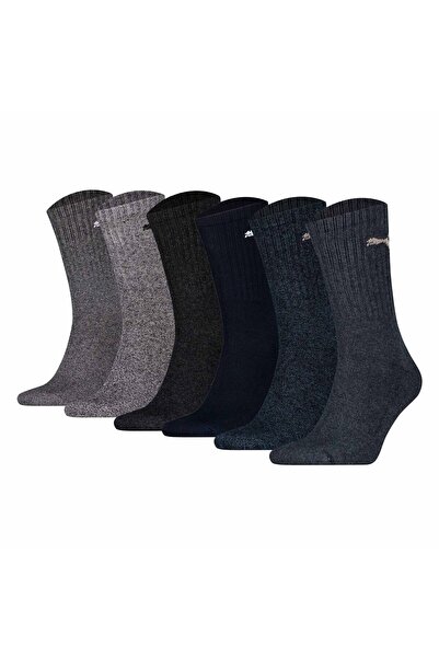 Puma Unisex Sportsocken, 6er Pack - Tennissocken, Crew Sport Socken, einfarbi...