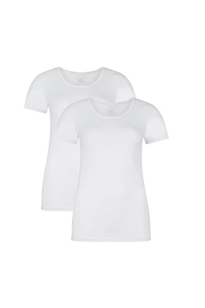Bamboo Basics Damen T-Shirt KATE, 2er Pack - Unterhemd, Rundhals, Single Jersey