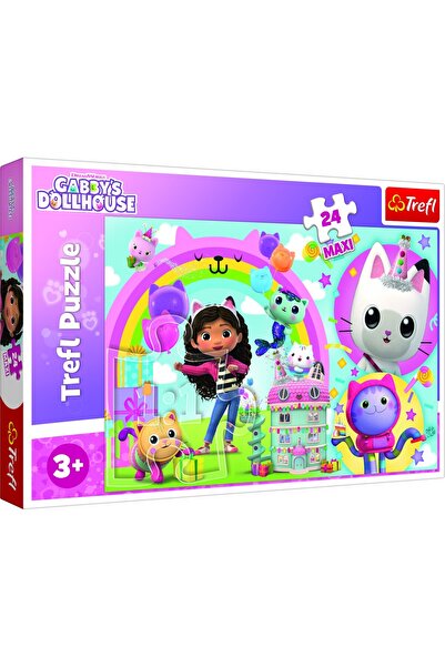 Trefl PUZZLE 24 MAXI CASA DE PĂPĂSI GABBY CASA LUI GABBY