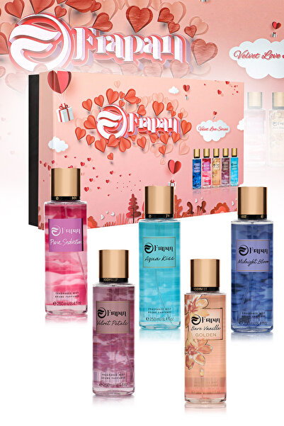 Frapan Vücut Spreyi Body Mist Velvet Love 5 'li Paket