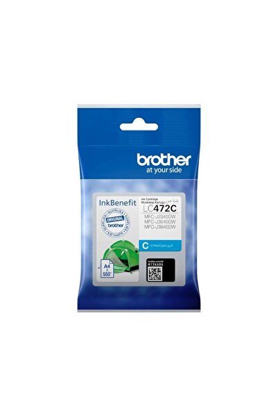 Brother LC472 Cyan Ink Cartridge – Standard Yield, ~550 Pages