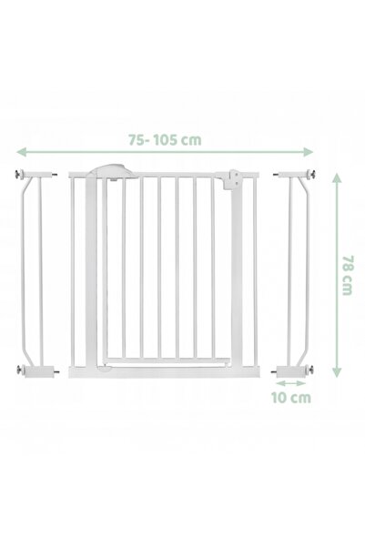 NUKIDO Barieră de siguranță 75-105 cm 718100 Albă