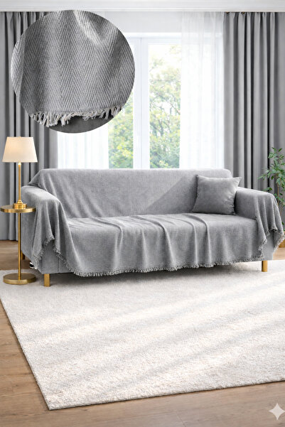 SEVHOME CONCEPT 100% Cotton Armrest Covering Sofa Cover 180 X 300 cm Non-Slip...