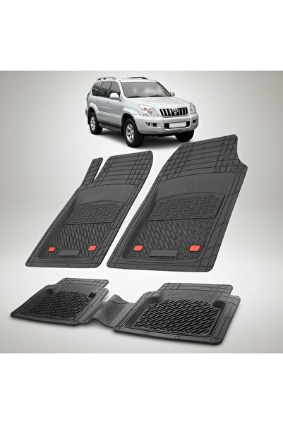 TEAMCAR Covorașe auto tip tavă pentru Toyota Land Cruiser J120 (2002-2009) negre