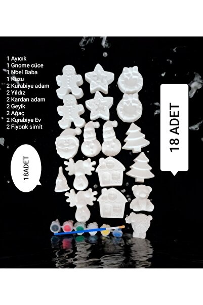 Mayavit store Boyama Seti 15 adet XL(3D) Ev-Kurbiye adam-Ağaç-Geyik-Yıldız fi...