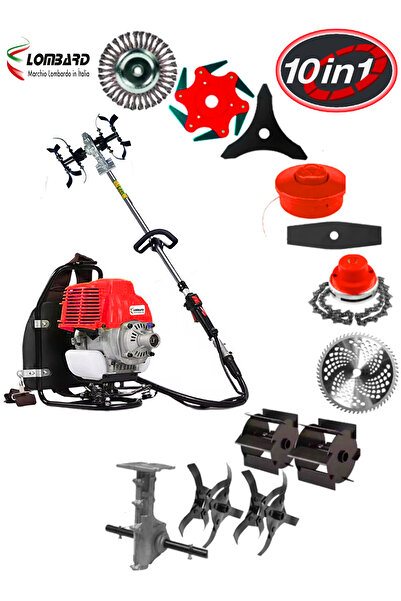 Cros LOMBARD LM700 Özel Seri 10 In 1 Sırt Tipi Ot Çim Çalı Biçme Tırpanı Topr...